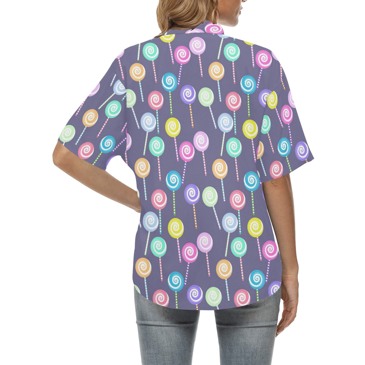 Lollipop Pattern Print Design LL03 Women's Hawaiian Shirt