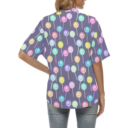 Lollipop Pattern Print Design LL03 Women's Hawaiian Shirt