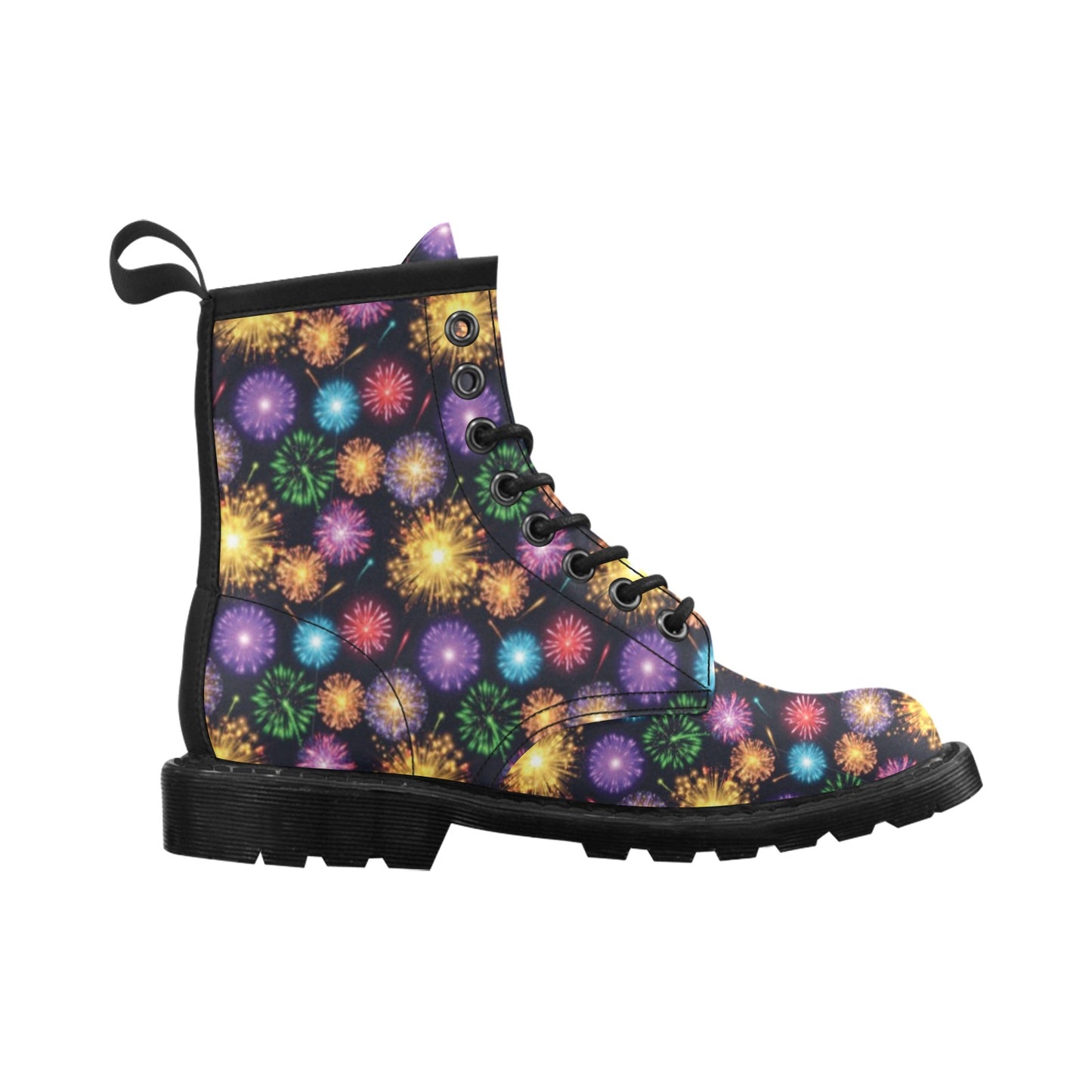 Firework Print Design LKS305 Women's Boots