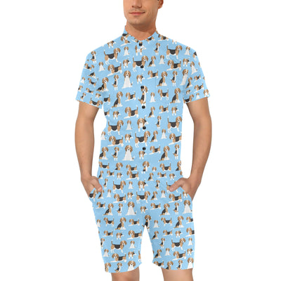 Beagle Pattern Print Design 03 Men's Romper