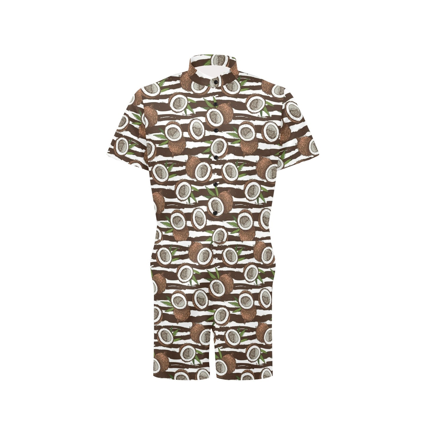 Coconut Pattern Print Design CN04 Men's Romper