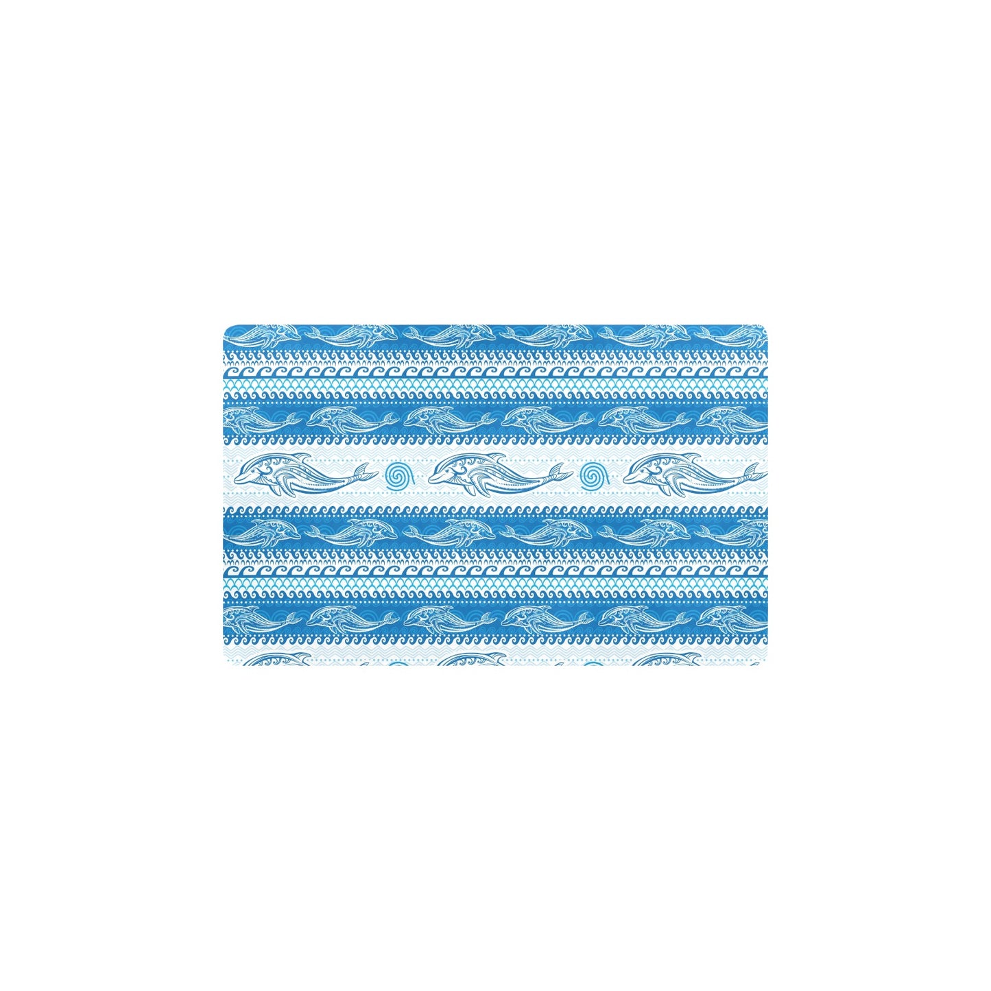 Dolphin Tribal Print Pattern Kitchen Mat