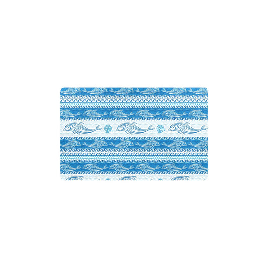 Dolphin Tribal Print Pattern Kitchen Mat