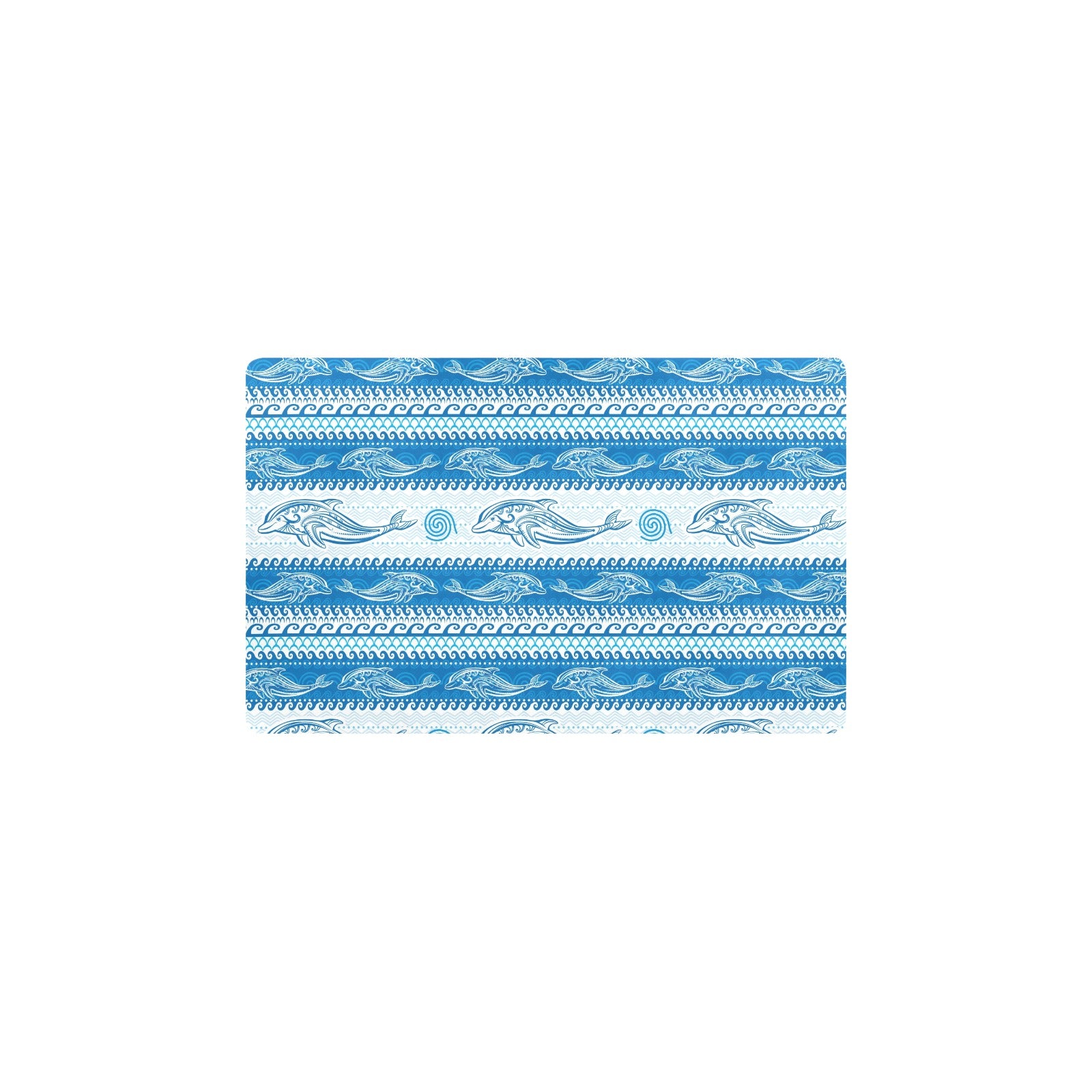 Dolphin Tribal Print Pattern Kitchen Mat