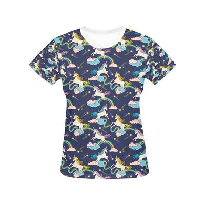 Unicorn Print Design LKS304 Women's  T-shirt