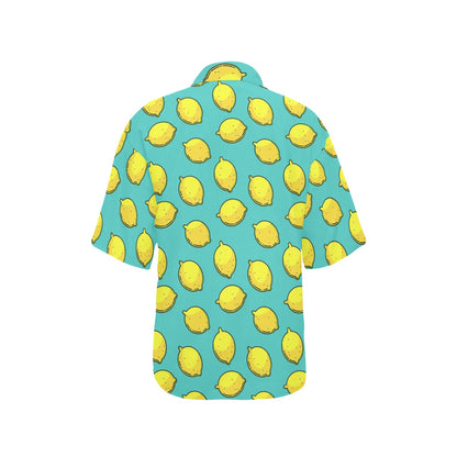 Lemon Pattern Print Design LM04 Women's Hawaiian Shirt