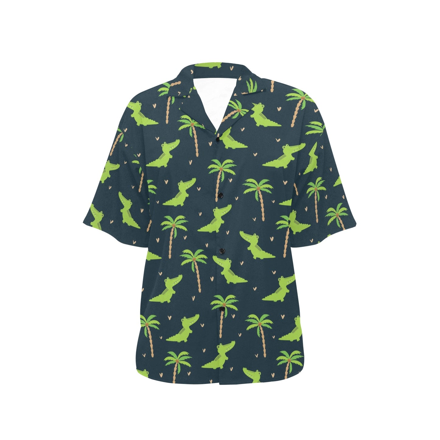 Alligator Pattern Print Design 02 Women's Hawaiian Shirt