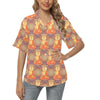 Buddha Indian Colorful Print Women's Hawaiian Shirt