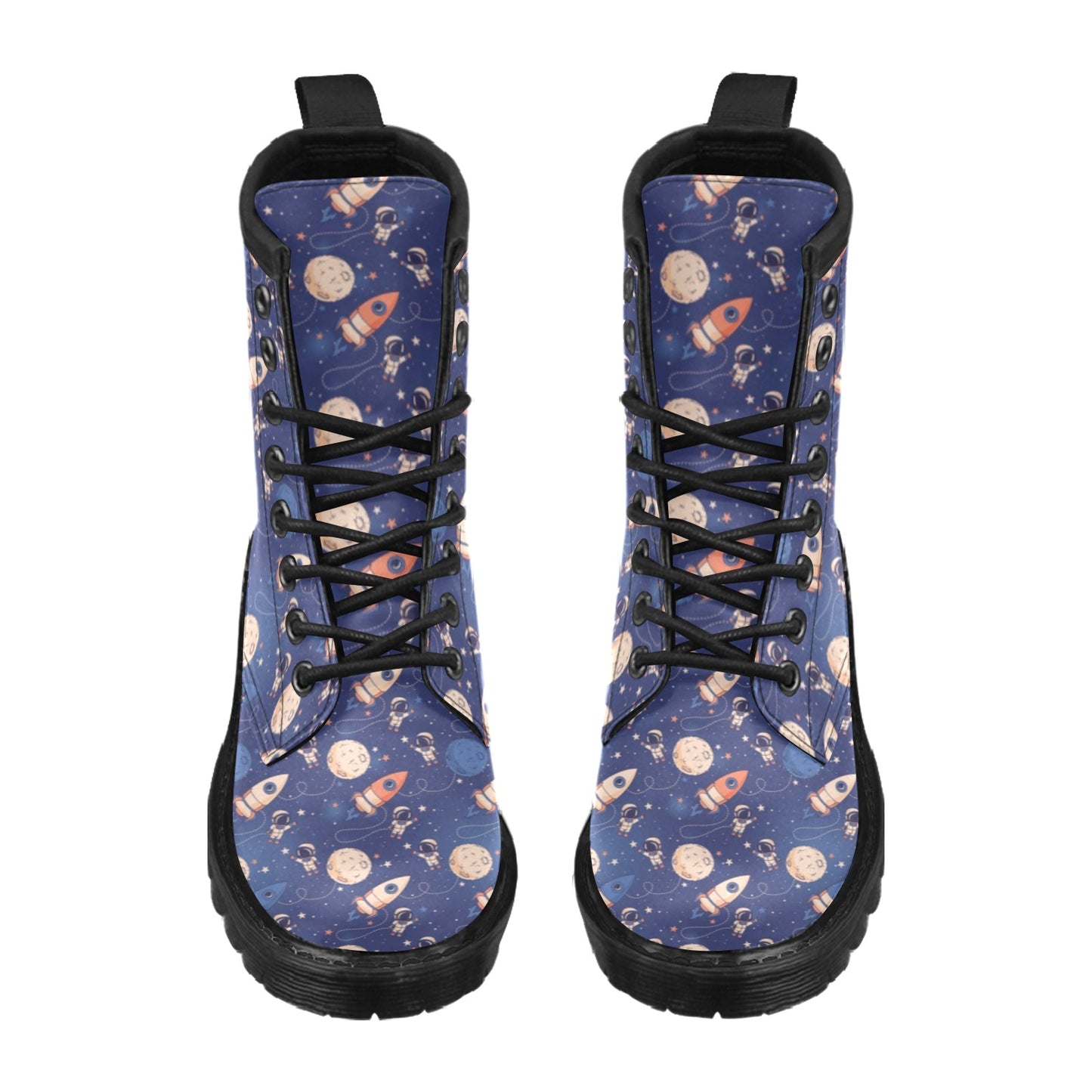 Space Astronaut Rocket Print Design LKS304 Women's Boots