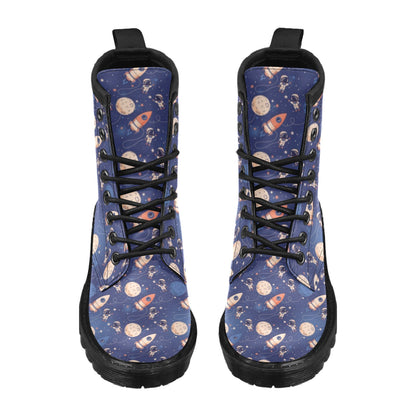 Space Astronaut Rocket Print Design LKS304 Women's Boots