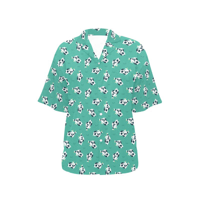 Cow Pattern Print Design 03 Women's Hawaiian Shirt