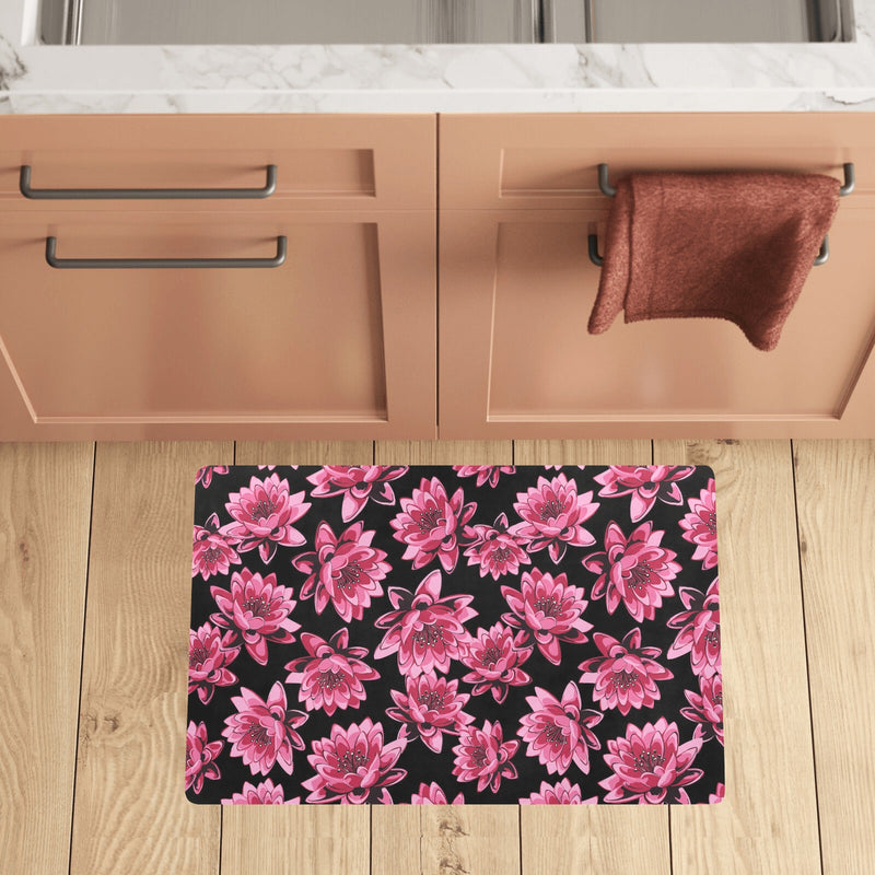 Lotus Pattern Print Design 03 Kitchen Mat