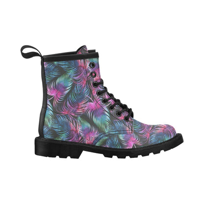 Palm Leaves Pattern Print Design PL010 Women's Boots