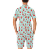 Angel Wings Heart Pattern Print Design 02 Men's Romper