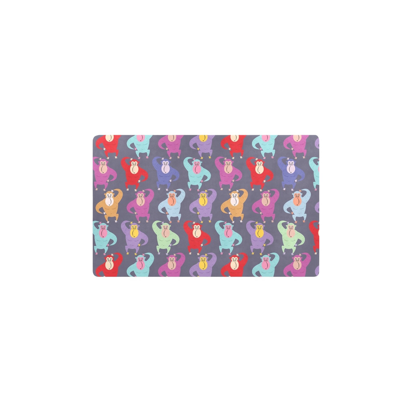 Chimpanzee Pattern Print Design 03 Kitchen Mat