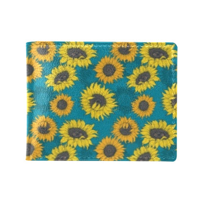Sunflower Print Design LKS301 Men's ID Card Wallet
