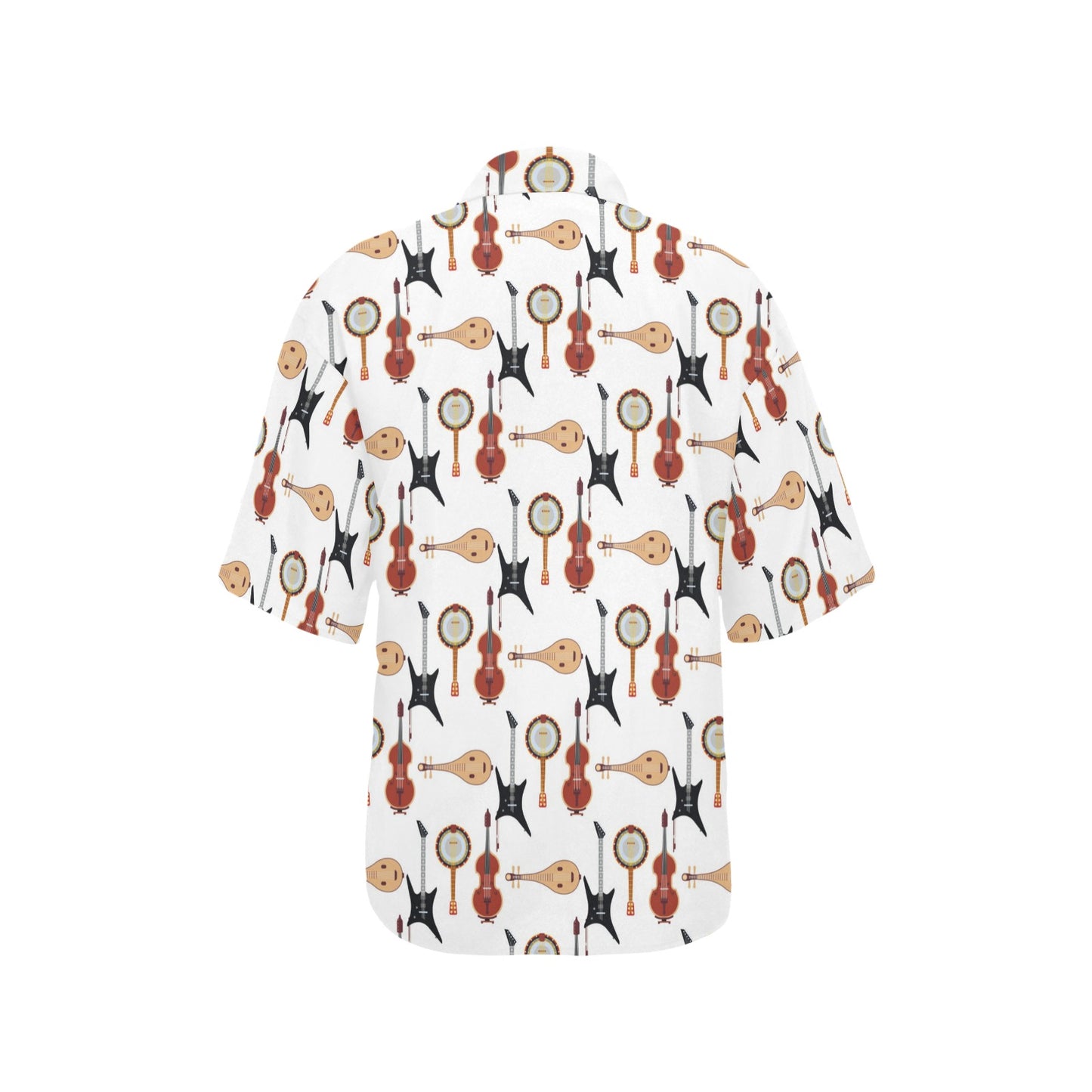 Banjo Print Design LKS403 Women's Hawaiian Shirt