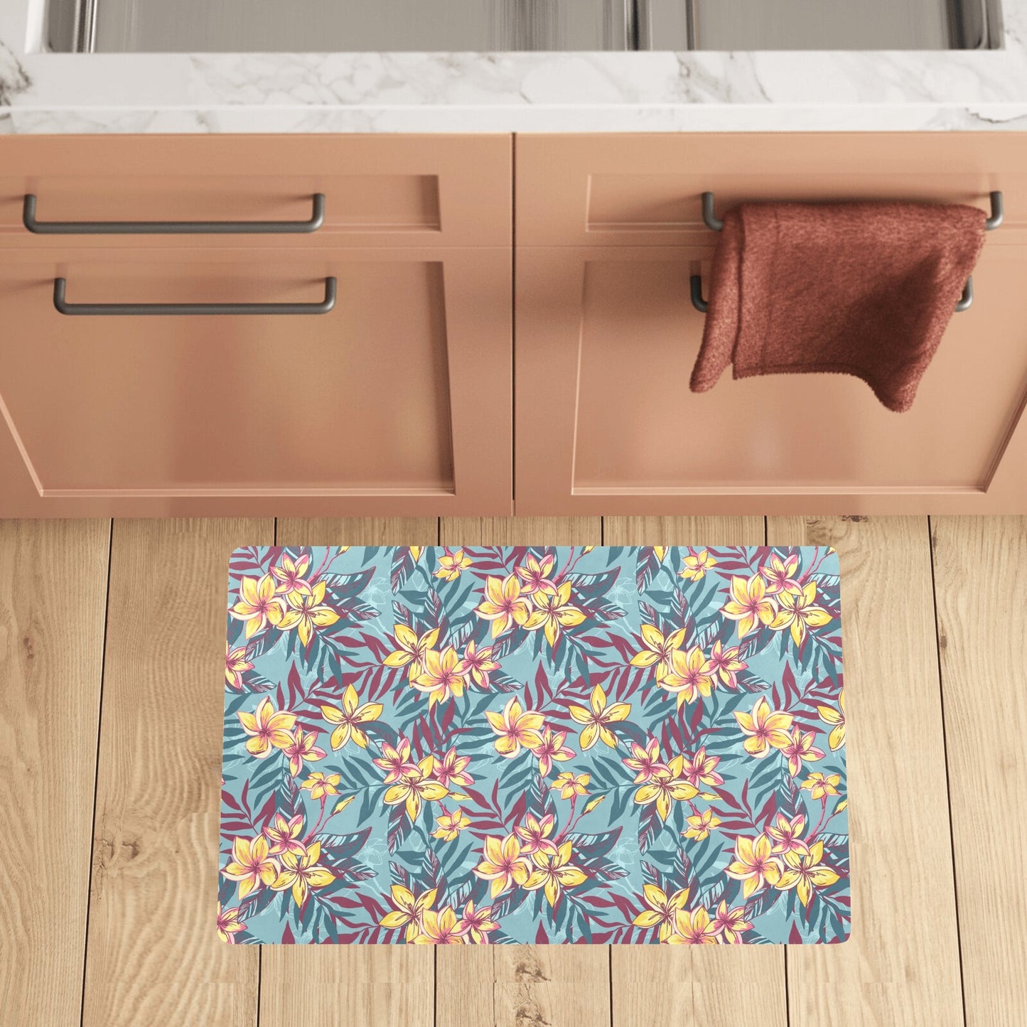 Summer Floral Print Design LKS304 Kitchen Mat