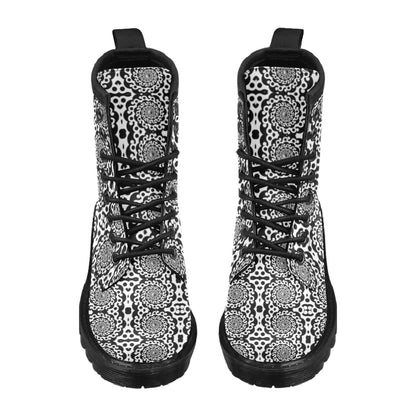 Yin Yang Spiral Design Print Women's Boots