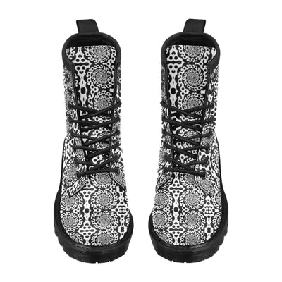 Yin Yang Spiral Design Print Women's Boots