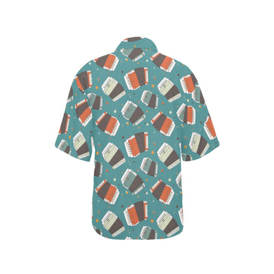 Accordion Pattern Print Design 02 Women's Hawaiian Shirt