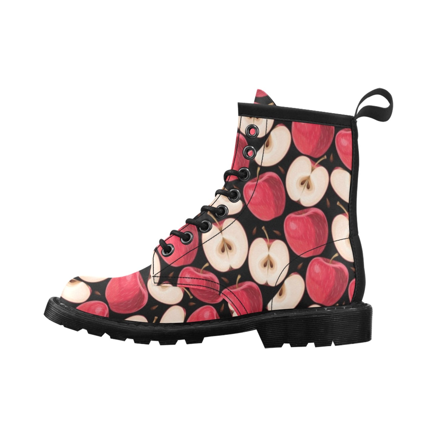 Apple Pattern Print Design AP02 Women's Boots