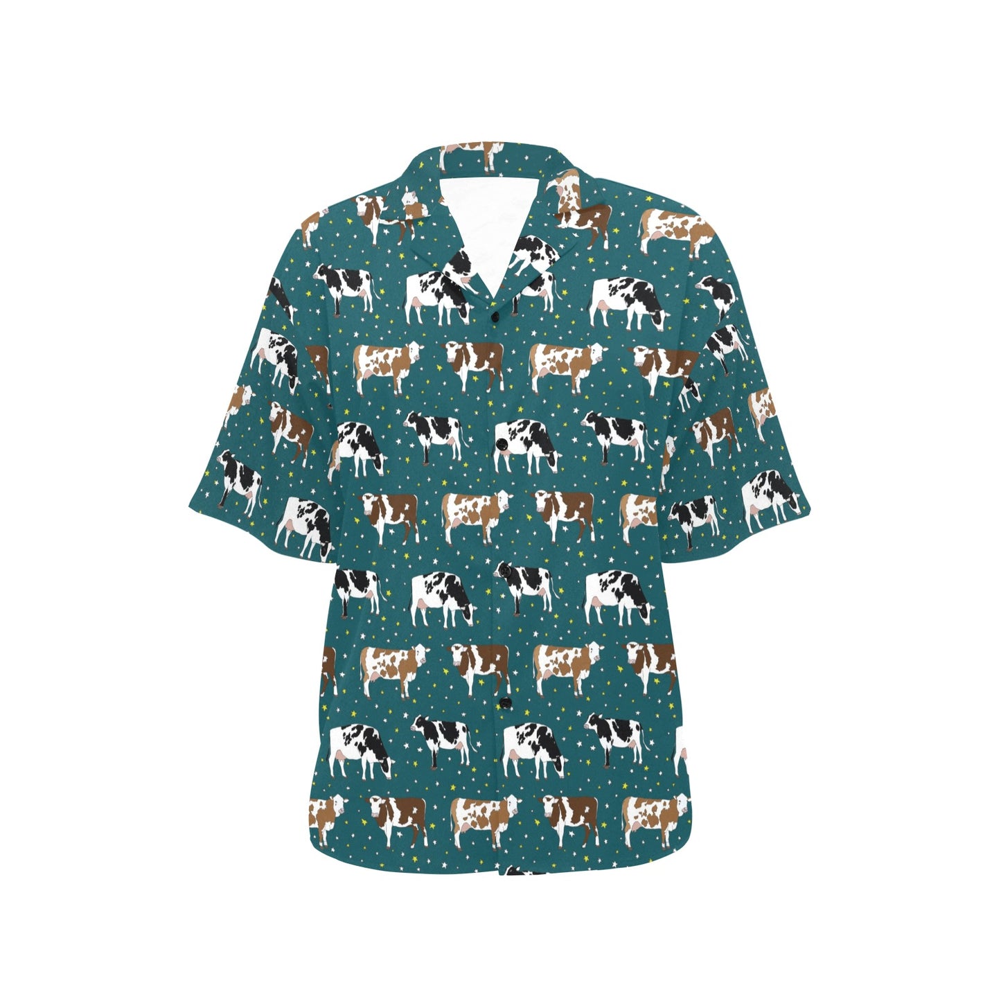 Cattle Print Design LKS404 Women's Hawaiian Shirt