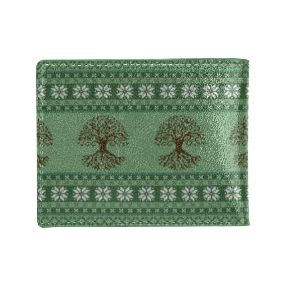 Tree Of Life Knit Style Print Design LKS301 Men's ID Card Wallet