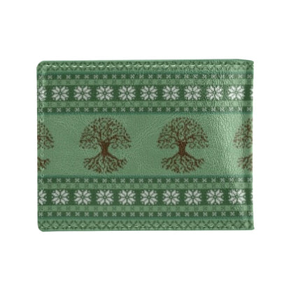 Tree Of Life Knit Style Print Design LKS301 Men's ID Card Wallet
