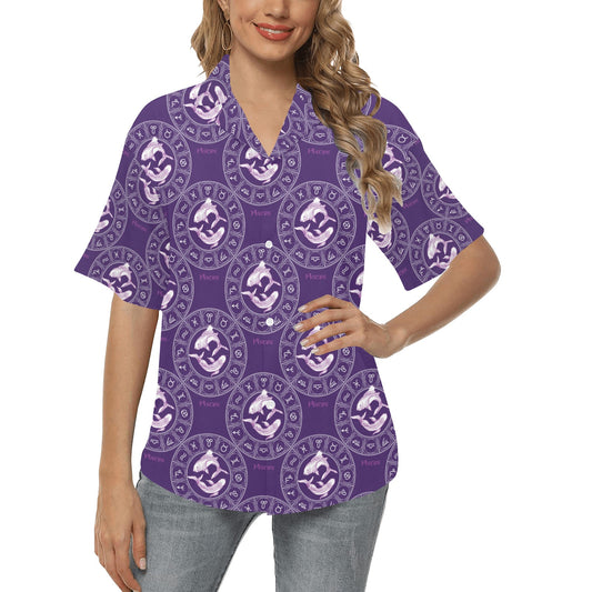 Pisces Pattern Print Design A02 Women's Hawaiian Shirt