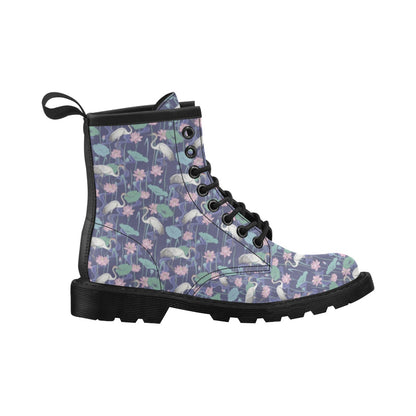 Water Lily Print Design LKS306 Women's Boots