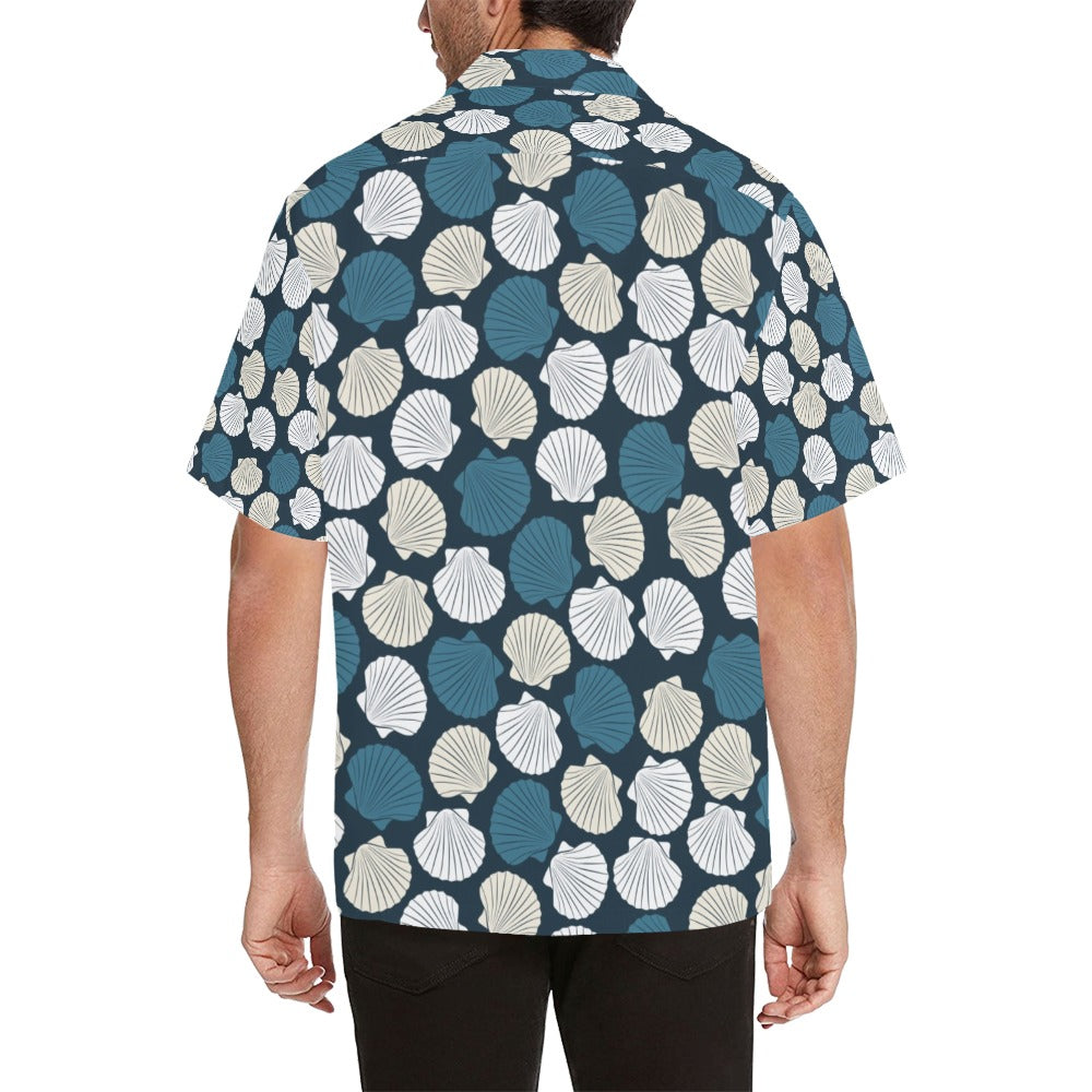Seashell Print Design LKS3013 Men's Hawaiian Shirt