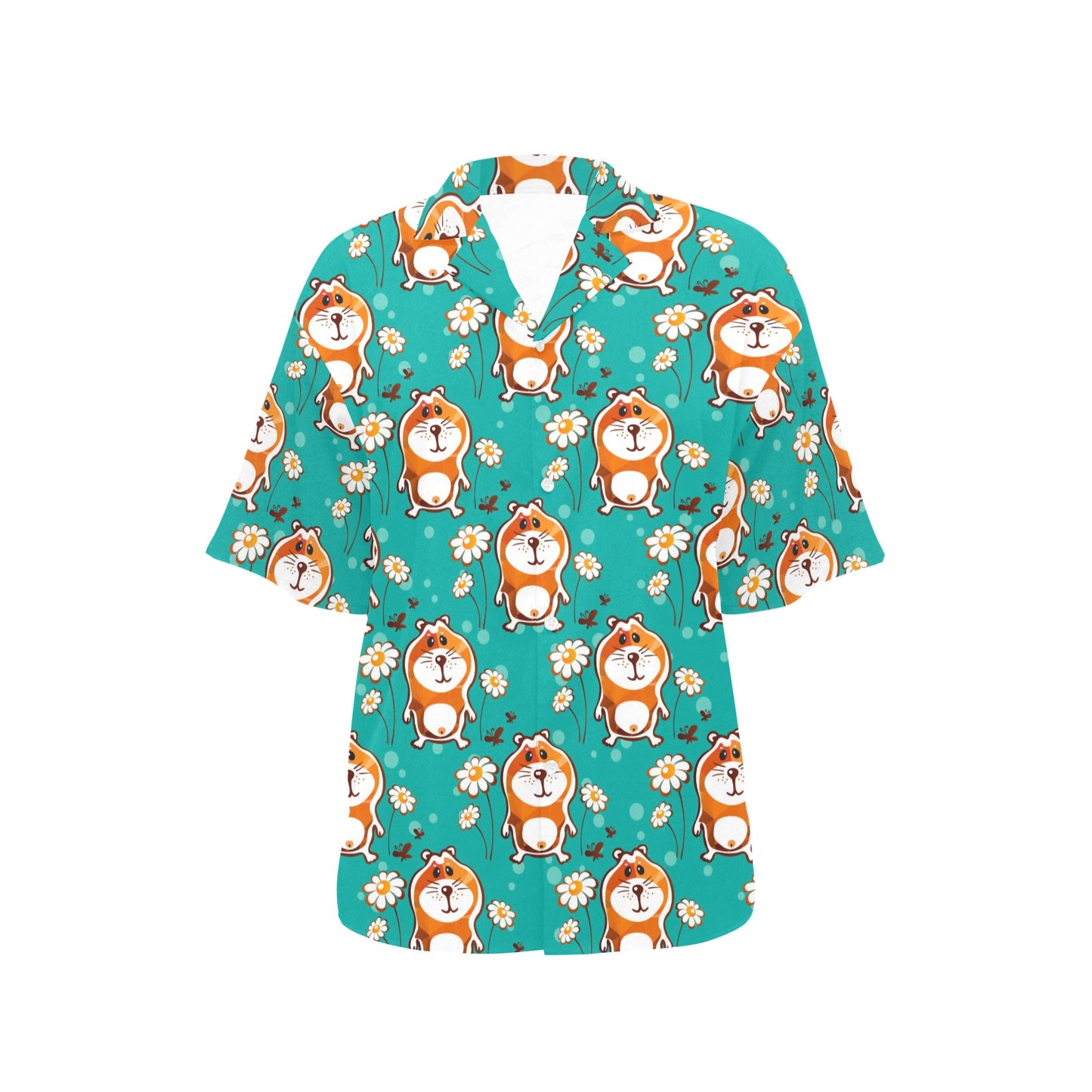 Hamster Pattern Print Design 01 Women's Hawaiian Shirt