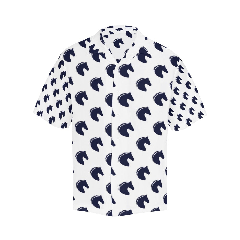 Horse Head Print Design LKS303 Men's Hawaiian Shirt