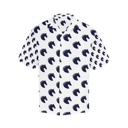 Horse Head Print Design LKS303 Men's Hawaiian Shirt