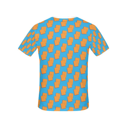 Waffle Print Design LKS304 Women's  T-shirt