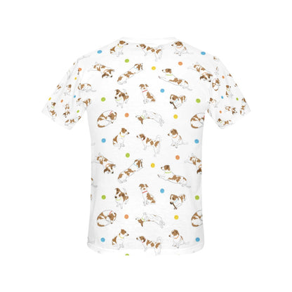 Russell Terriers With Balls Print Design LKS307 Women's  T-shirt