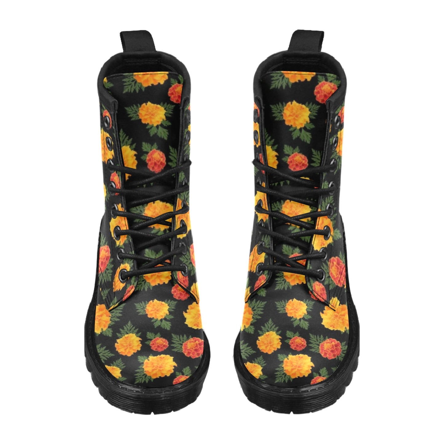 Marigold Pattern Print Design MR05 Women's Boots