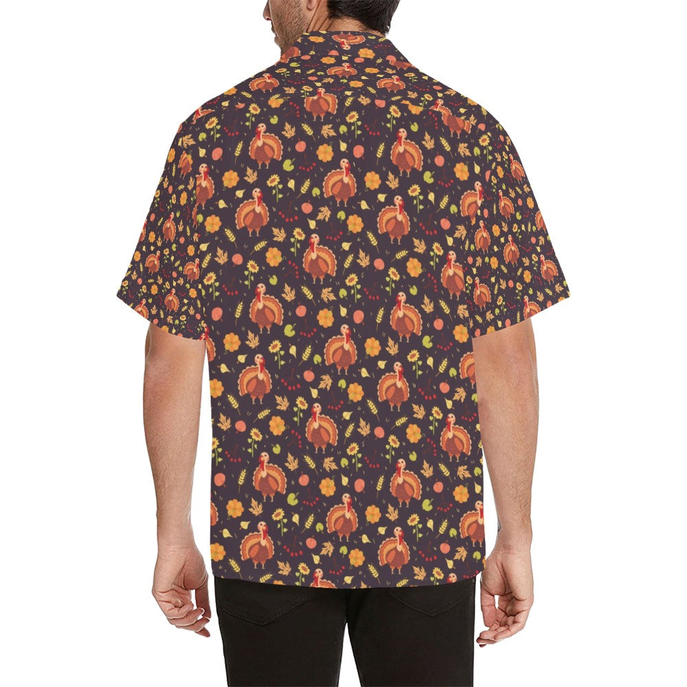 Thanksgiving Print Design LKS305 Men's Hawaiian Shirt
