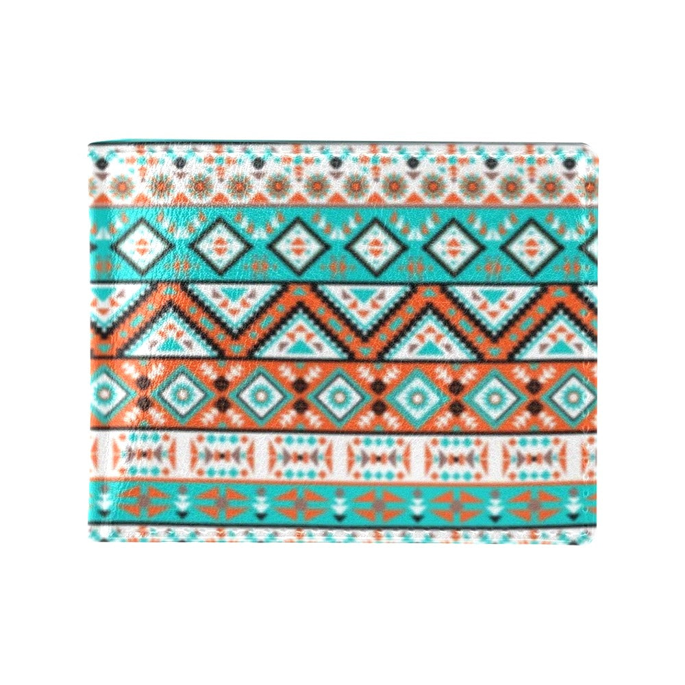 Navajo Style Print Pattern Men's ID Card Wallet