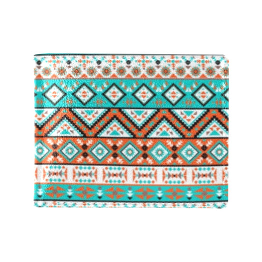 Navajo Style Print Pattern Men's ID Card Wallet