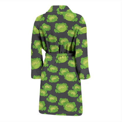Cabbage Pattern Print Design 01 Men Bathrobe-JORJUNE.COM