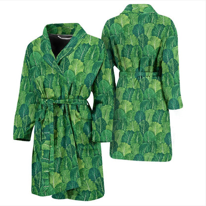 Cabbage Pattern Print Design 02 Men Bathrobe-JORJUNE.COM