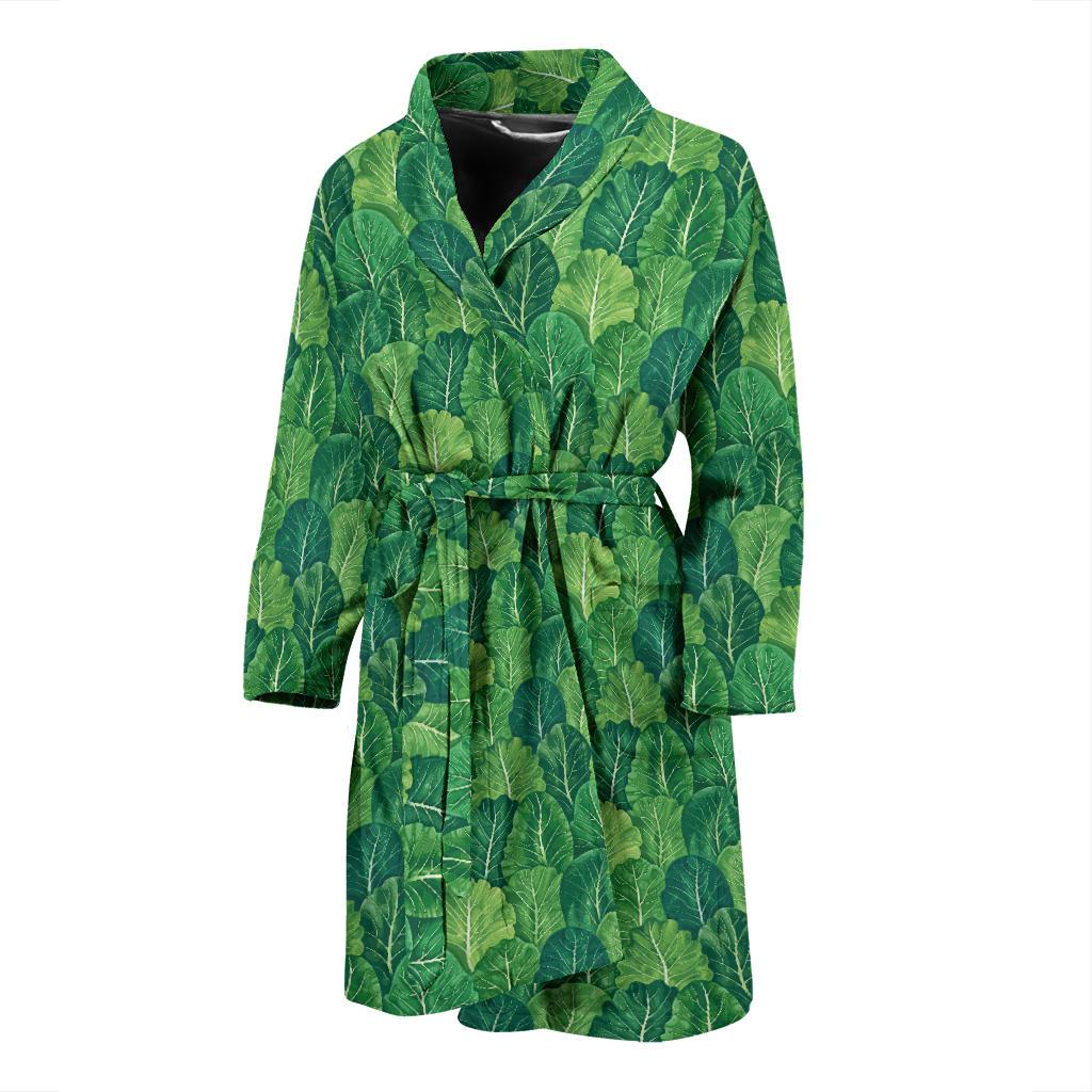 Cabbage Pattern Print Design 02 Men Bathrobe-JORJUNE.COM