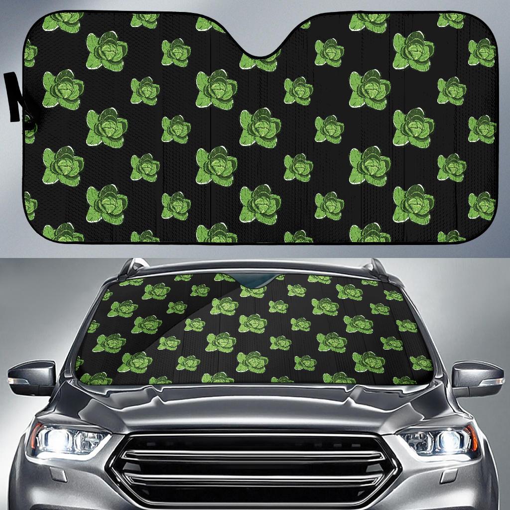 Cabbage Pattern Print Design 03 Car Sun Shade-JORJUNE.COM