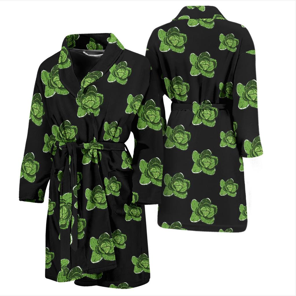 Cabbage Pattern Print Design 03 Men Bathrobe-JORJUNE.COM