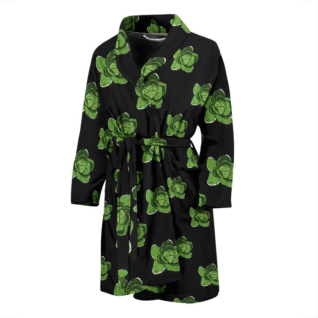 Cabbage Pattern Print Design 03 Men Bathrobe-JORJUNE.COM