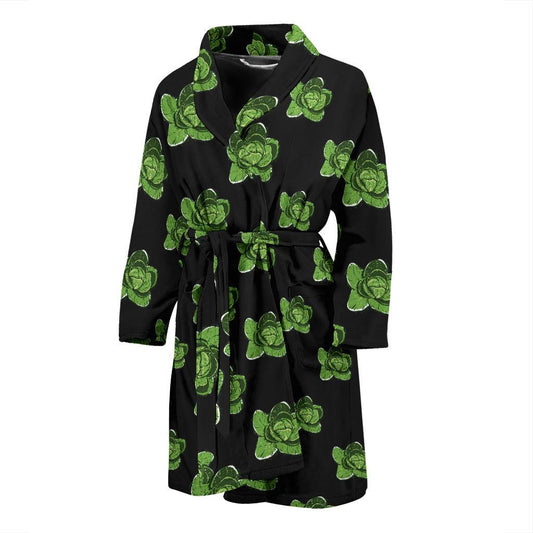 Cabbage Pattern Print Design 03 Men Bathrobe-JORJUNE.COM