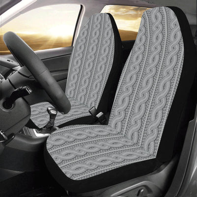 Cable Knit Pattern Print Design 01 Car Seat Covers (Set of 2)-JORJUNE.COM