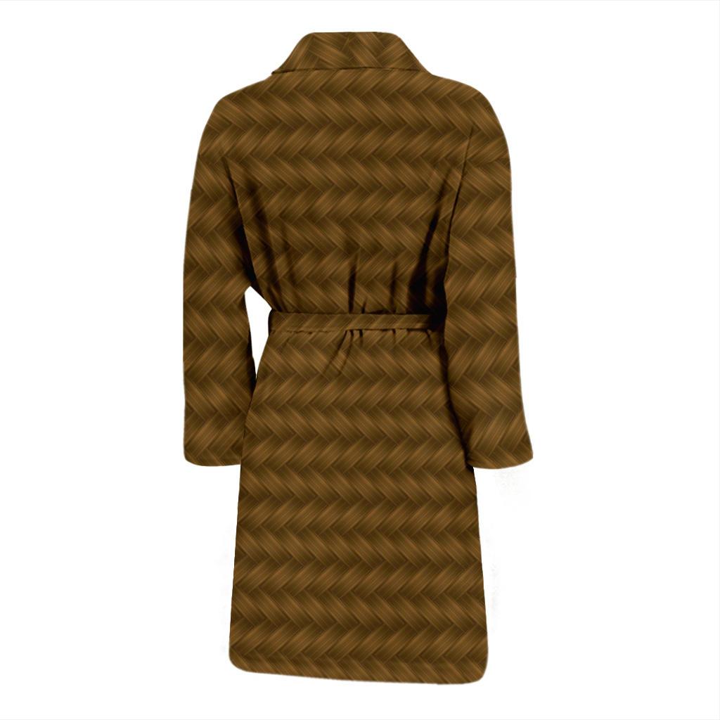 Cable Knit Pattern Print Design 02 Men Bathrobe-JORJUNE.COM